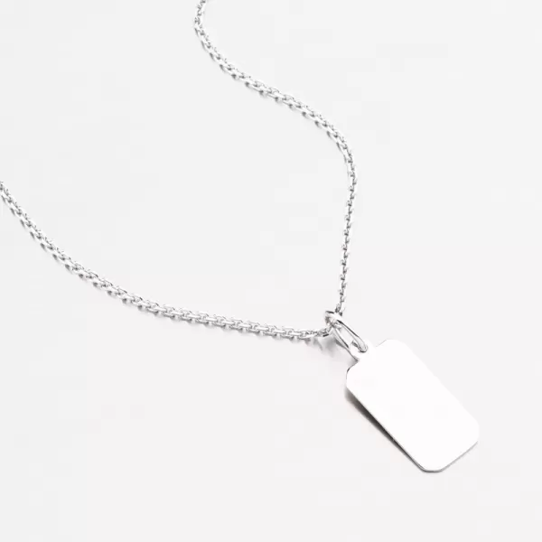 Přívěsek z bílého zlata destička 53P-383-B