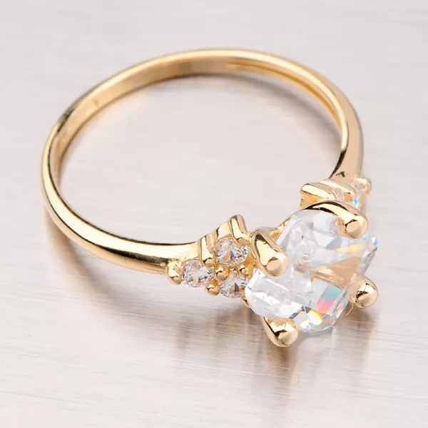 Prsten zlatý se zirkony GZ2308