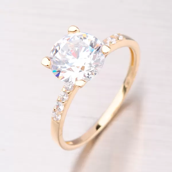 Zlaté náušnice se zirkony GZ2419