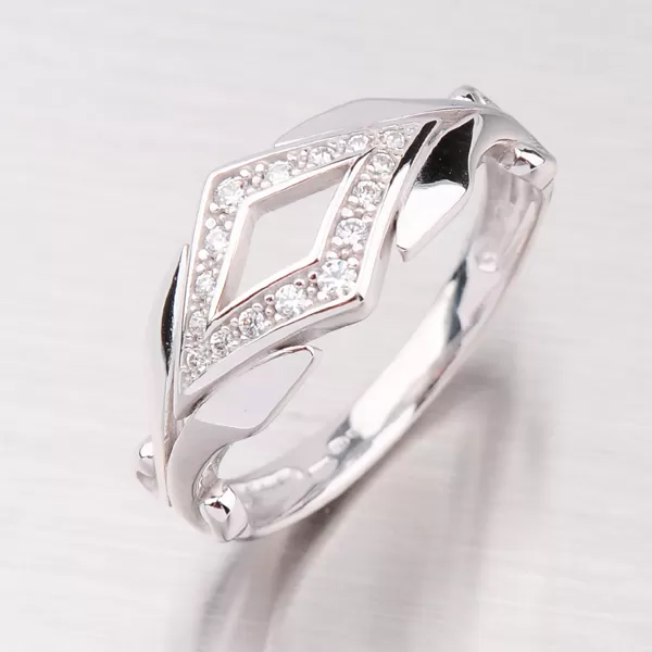 Přívěsek z bílého zlata se zirkony GZ2143B