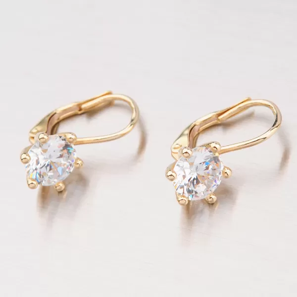 Náušnice zlaté korunky se zirkony GZ2484