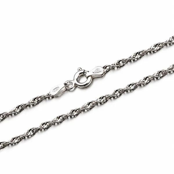 Stříbrný řetízek Lambáda s rhodiováním CHRS-15-040-Rh