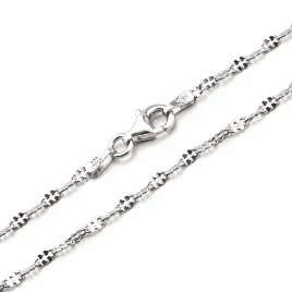 Dámský řetízek stříbro 925 lesklými facetami CHRS-DAISY-030