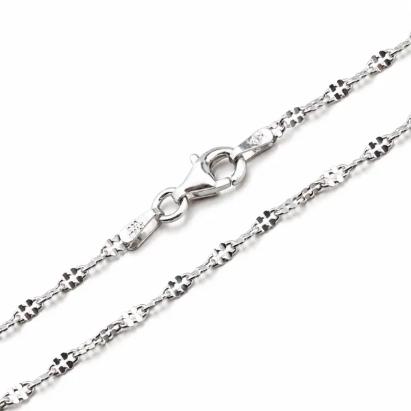 Dámský řetízek stříbro 925 lesklými facetami CHRS-DAISY-030