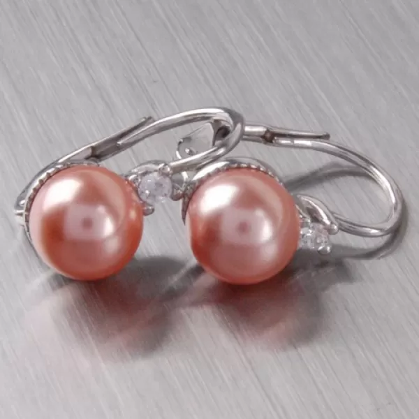 Stříbrný prsten s perlou a zirkony 6T1207L