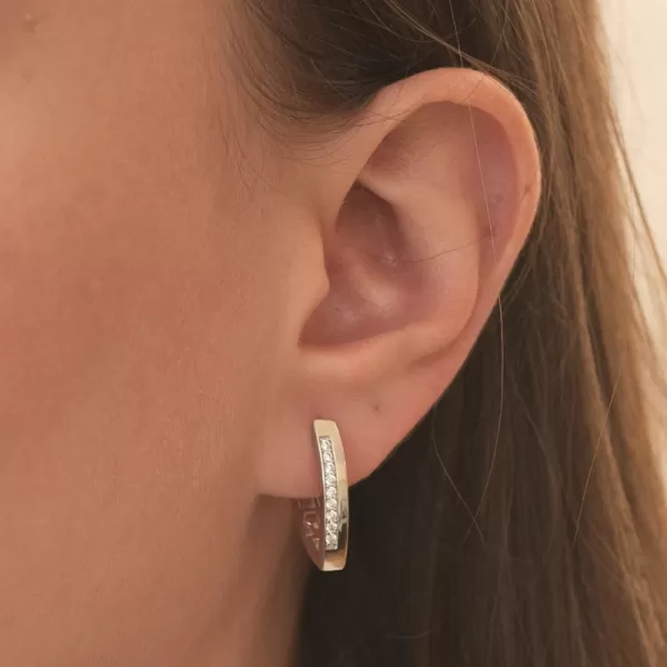 Stříbrné náušnice se zirkony PKL-2262