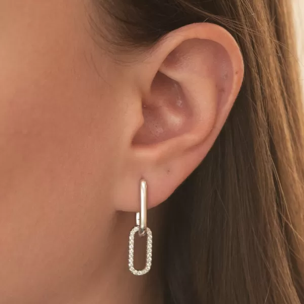 Stříbrné náušnice se zirkony PKL-2235