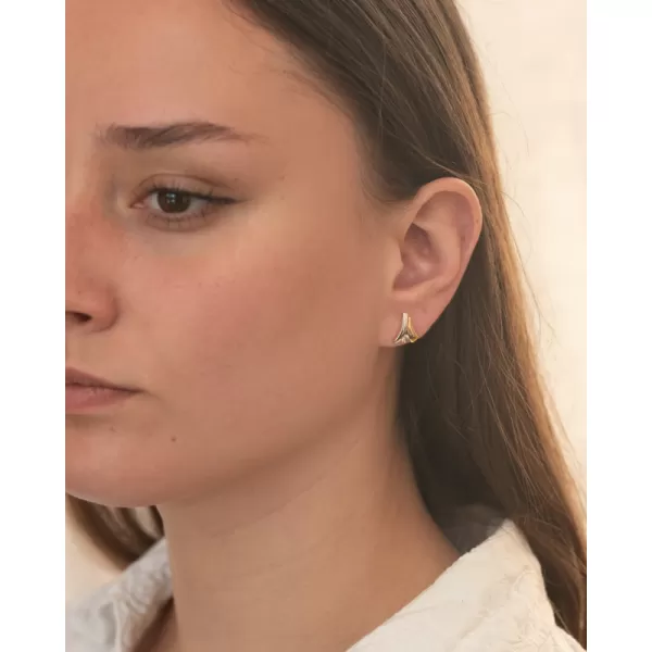 Zlacené stříbrné pecky se zirkonem PKL-2250