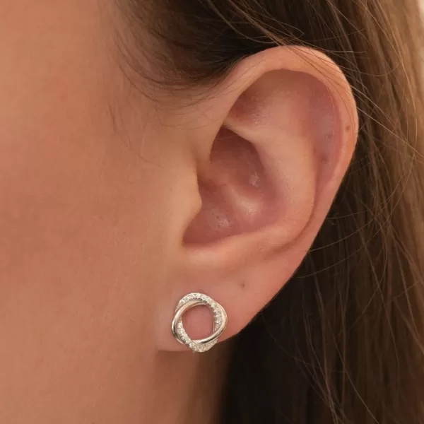 Stříbrné pecky se zirkony PKL-2260