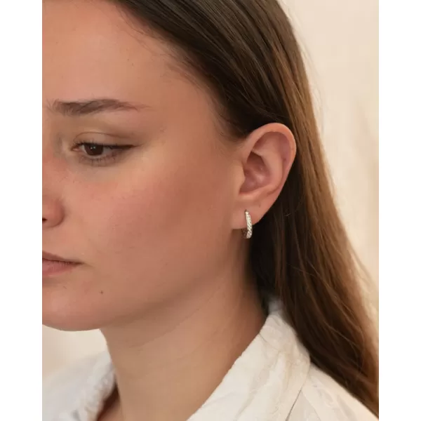 Stříbrné kruhy 16 mm se zirkony PKL-2267