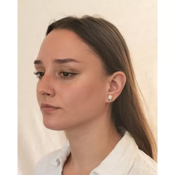 Zlacené stříbrné pecky se zirkony PKL-2265