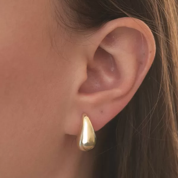 Zlacené stříbrné náušnice kapky PKL-2248