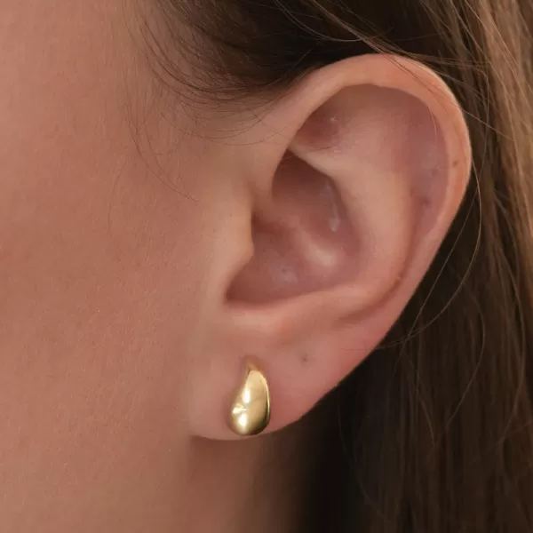 Zlacené stříbrné náušnice kapky PKL-2237