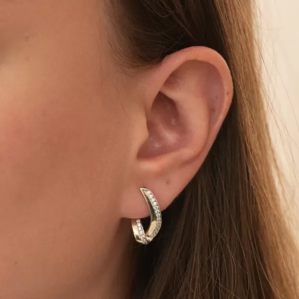 Stříbrné náušnice se zirkony PKL-2261