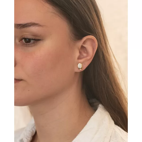 Zlacené stříbrné pecky se zirkony PKL-2265