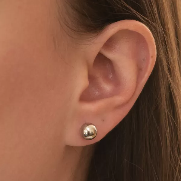 Stříbrné pecky s kuličkou PKL-2259