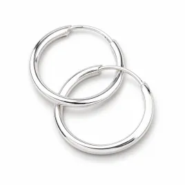 Dámské náušnice bílé zlato 585 kroužky 13 mm 12-141