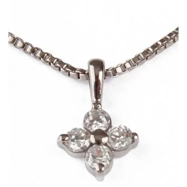 Ocelový přívěsek se zirkony LJP978