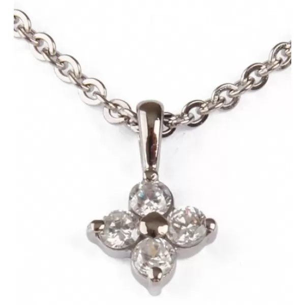 Ocelový přívěsek se zirkony LJP978