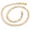 Pletený náhrdelník - stříbro 925 CHRS-02-040-3B3CRH