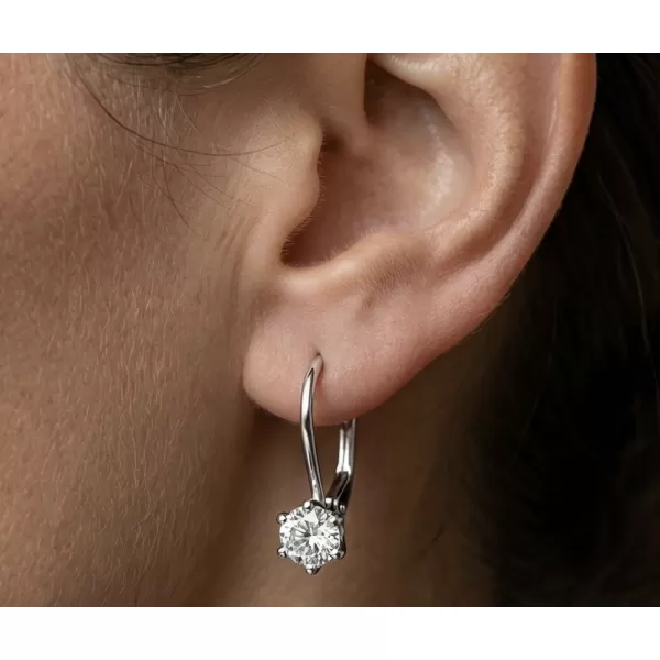 Dámské náušnice bílé zlato 585/1000 přírodní diamant 0.310 ct G/SI visací briliantové 10885-B-DIA