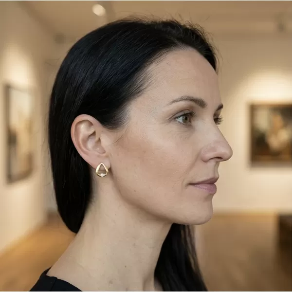 Náušnice ze zlata 585/1000 s přírodními diamanty 0,024ct, G/SI