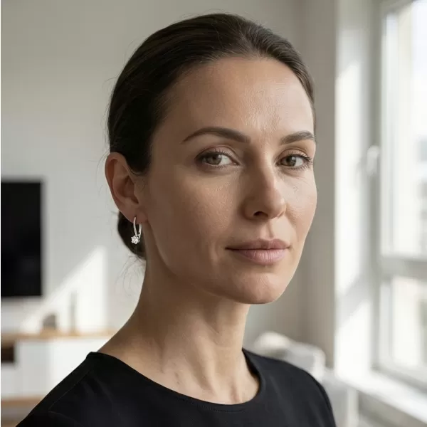 Dámské náušnice bílé zlato 585/1000 přírodní diamant 0.310 ct G/SI visací briliantové 10885-B-DIA