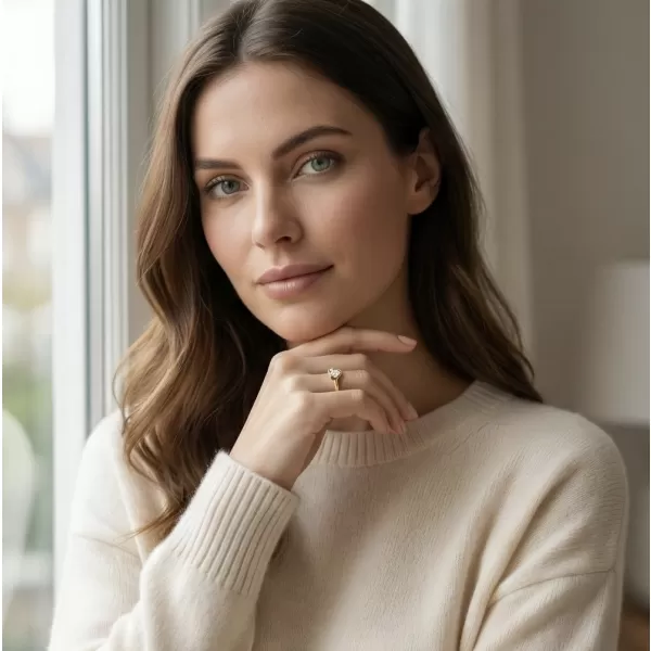 Dámský prsten žluté zlato 585/1000 přírodní diamant 0.045 ct G/SI 10849D-ZL