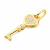 Dámský přívěsek stříbro 925 zirkon zlacený klíč HST-13688-G