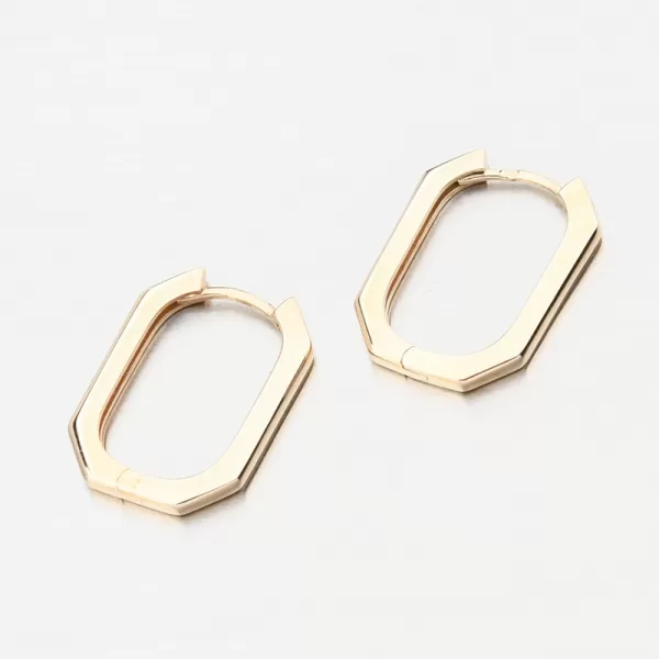 Zlaté hranaté náušnice PKL22-053