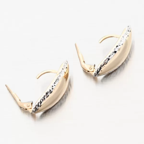 Zlaté náušnice s gravírováním PKL22-063