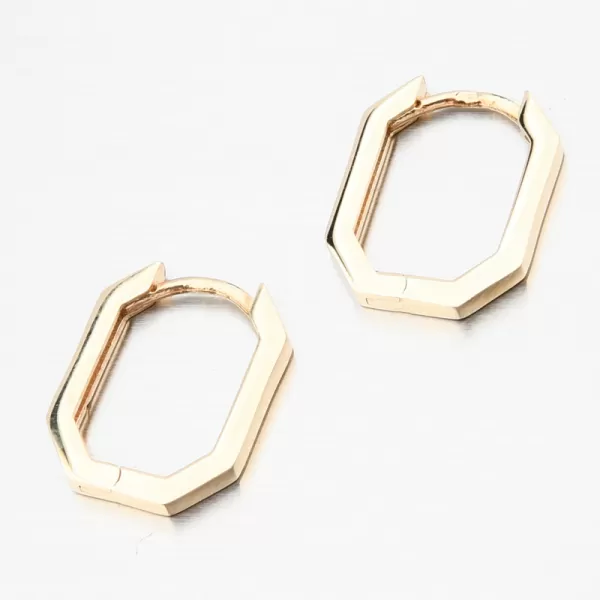 Zlaté hranaté náušnice PKL22-051