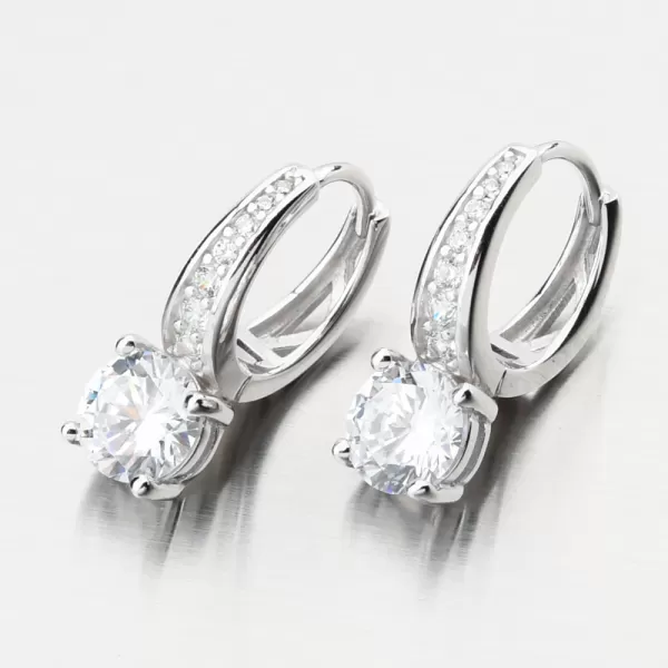 Stříbrné kruhy se zirkony PKL-2243