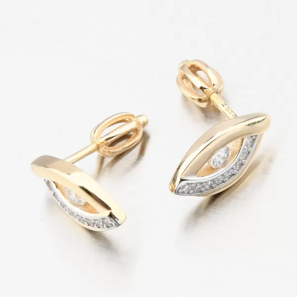 Zlacené stříbrné pecky se zirkony PKL-2252