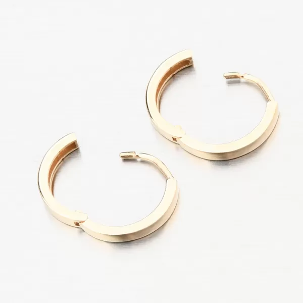 Zlaté náušnice kruhy 14 mm PKL22-055