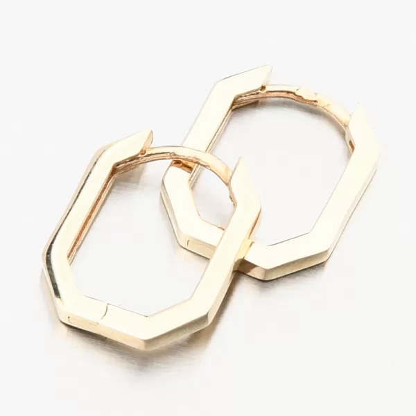 Zlaté hranaté náušnice PKL22-051