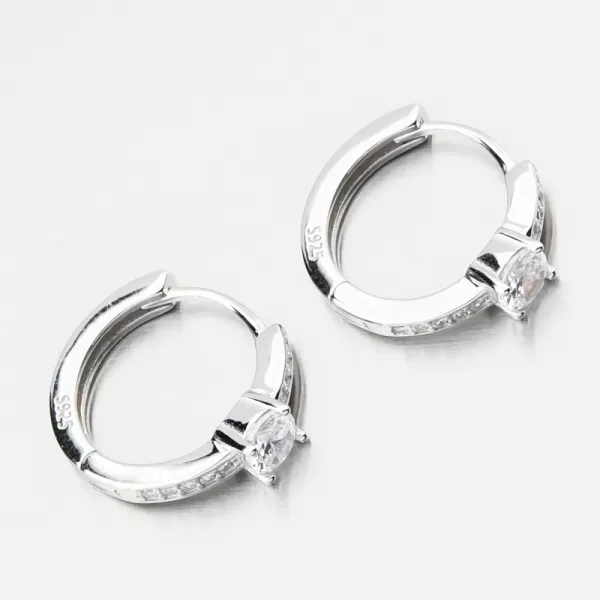 Stříbrné kruhy se zirkony PKL-2241