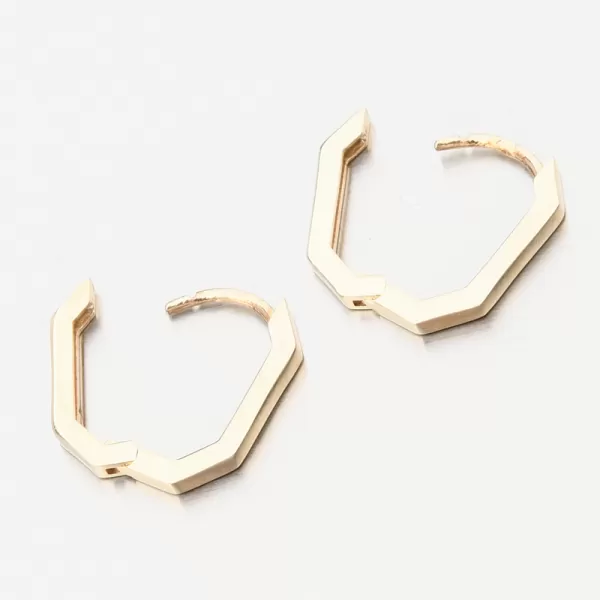 Zlaté hranaté náušnice PKL22-051