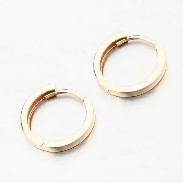 Zlaté náušnice kruhy 14 mm PKL22-055