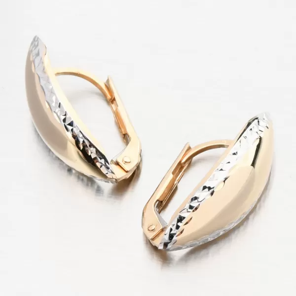 Zlaté náušnice s gravírováním PKL22-063