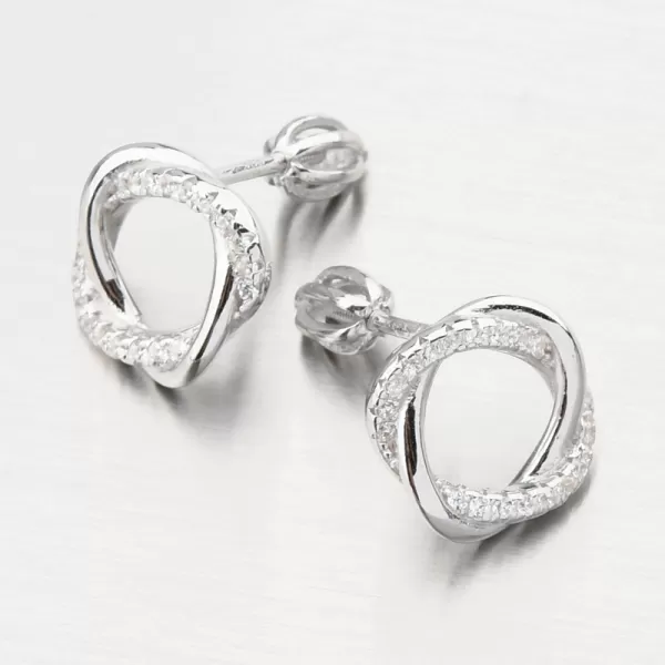 Stříbrné pecky se zirkony PKL-2260