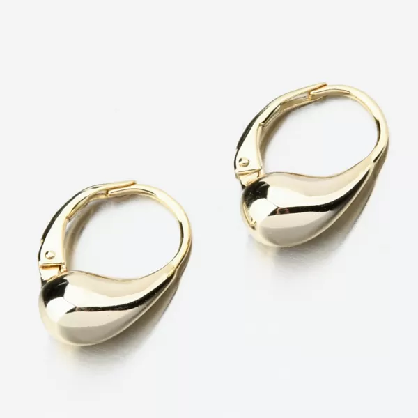 Zlacené stříbrné náušnice kapky PKL-2246