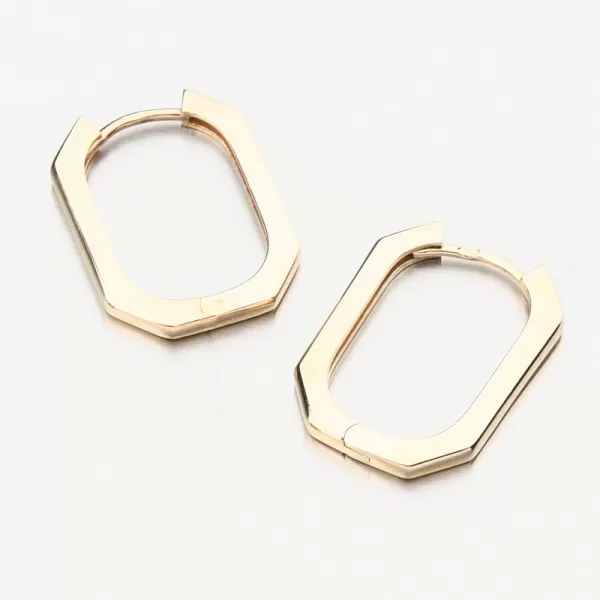 Zlaté hranaté náušnice PKL22-053