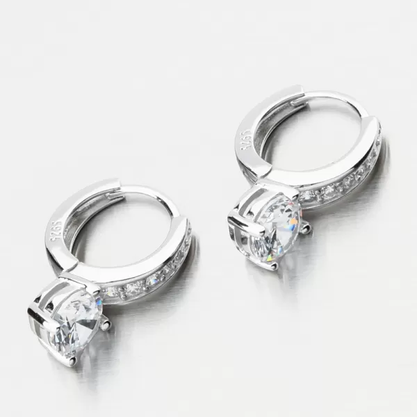 Stříbrné kruhy se zirkony PKL-2243