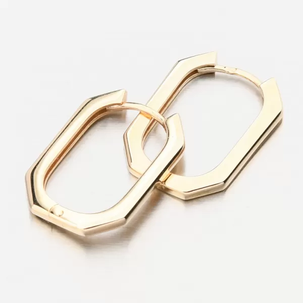 Zlaté hranaté náušnice PKL22-053