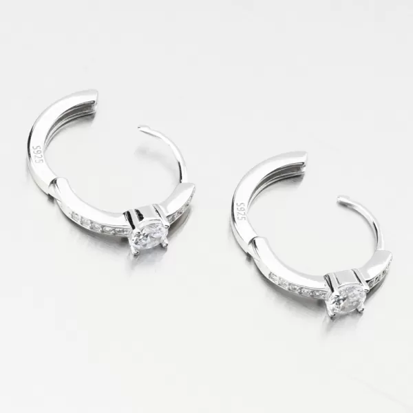 Stříbrné kruhy se zirkony PKL-2241