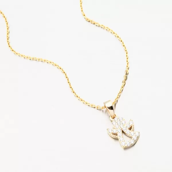 Stříbrný přívěsek anděl se zirkony PKL-3151