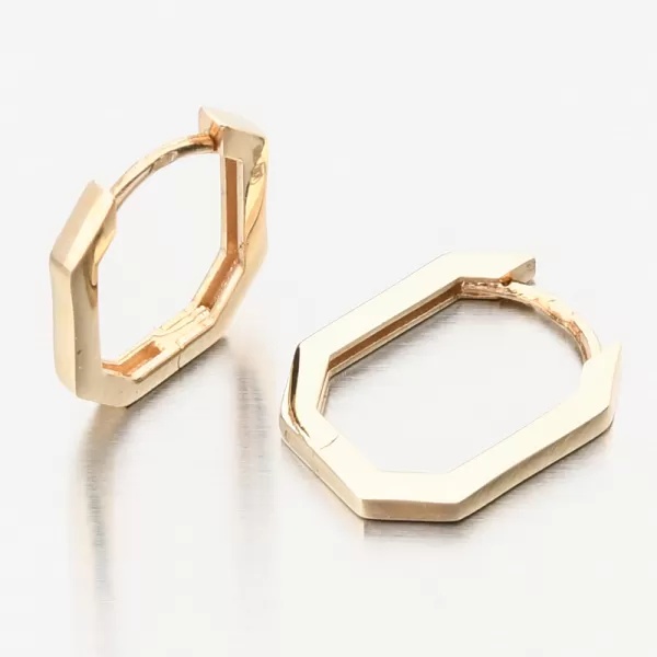 Zlaté hranaté náušnice PKL22-051