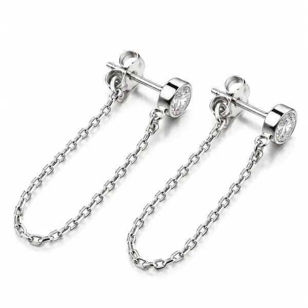 Dámské náušnice bílé zlato 585 se zirkony 52GZ-5025-B