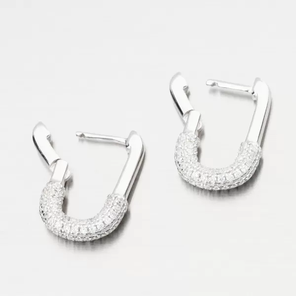 Stříbrné náušnice se zirkony PKL-2230